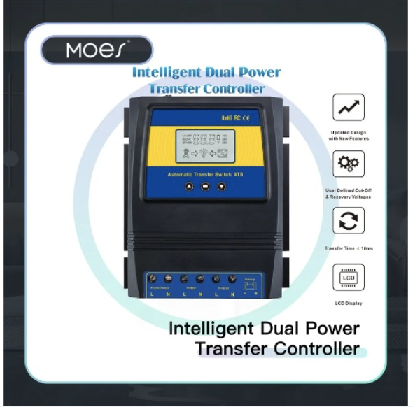 Ats-11kw Automatic Transfer Switch Lcd Dual Power Transfer Inverter - Grid 220ac